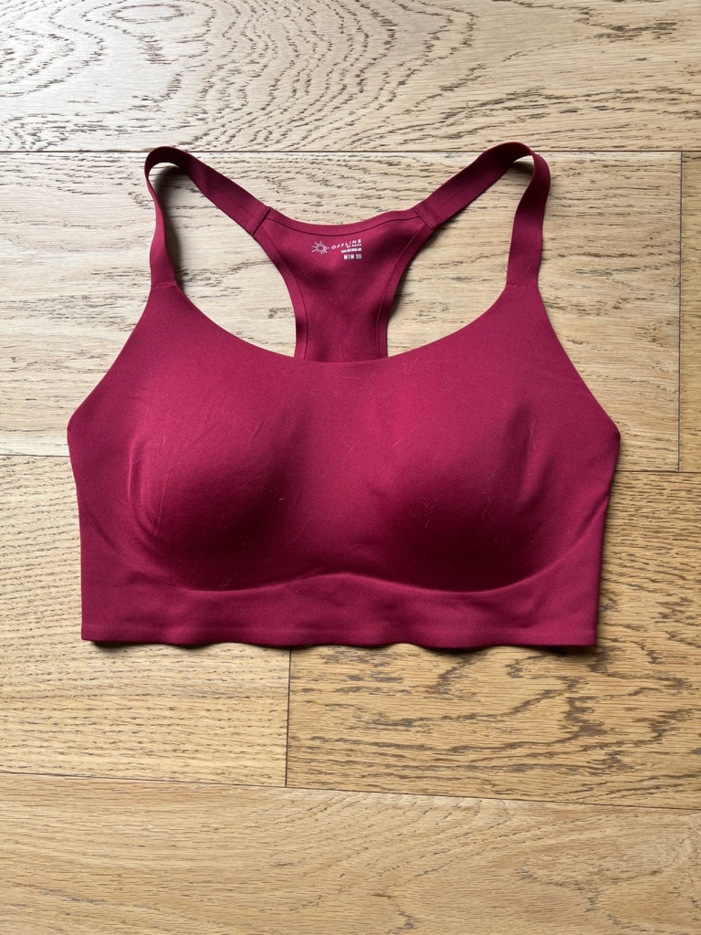 aerie Seamless Racerback Sports Bra - Wine sz M DD